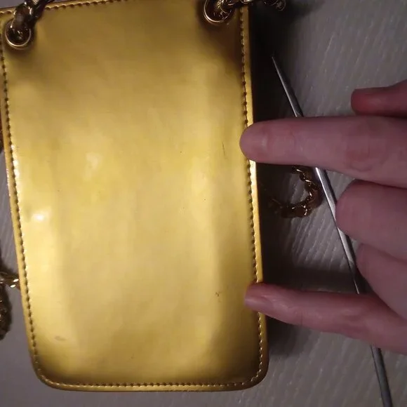 Chanel Gold Patent Leather Interlocking CC Crossbody - Picture 13 of 17